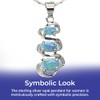 SAGEFINDS Sterling Silver Opal Pendant - Oval Shape Opal Pendant