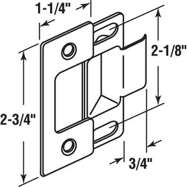 Defender Security U 10278 Adjustable Door Strike, Chrome Plated, 2-Piece