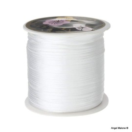 Angel Malone ® Approx 10m Bundle of 1mm Quality Rattail Satin Cord - GR8 4 KUMIHIMO - 17 Colours Jewellery Making Findings - UK SELLER (White)