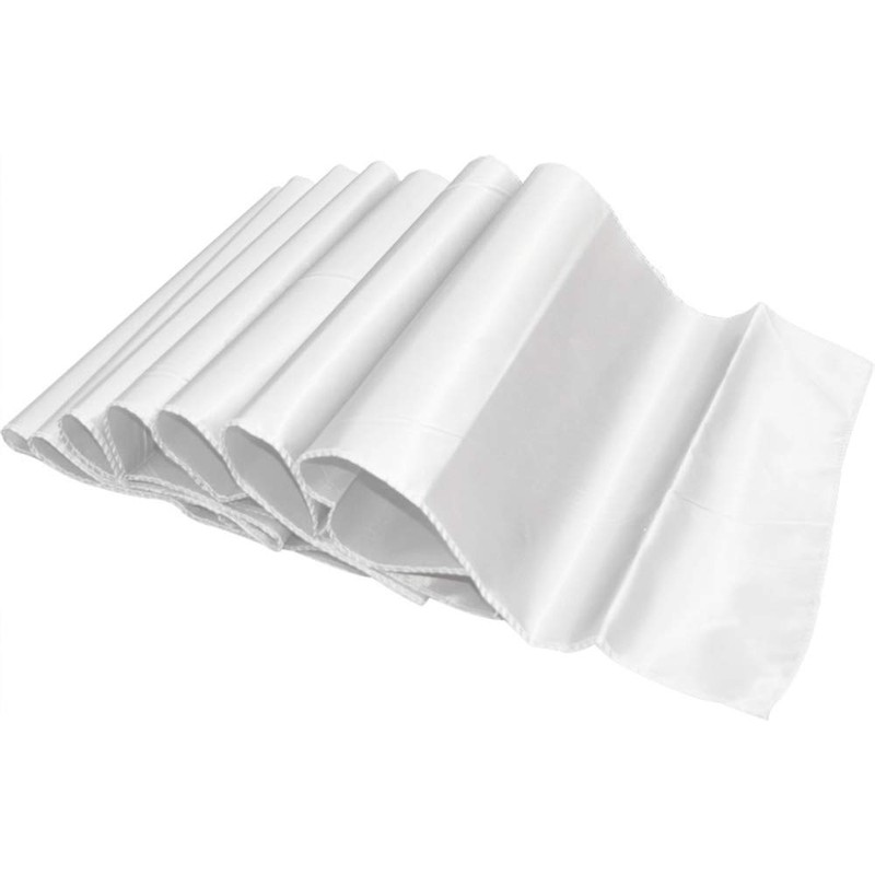 Time to Sparkle 5 Pack Satin Table Runners 12"x108"inch (Silver)