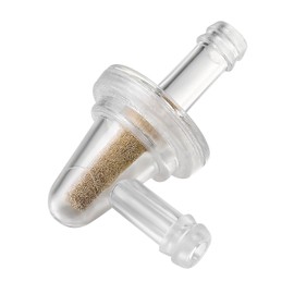 Inline Fuel Filter - APE RACING Universal Small 90 Degree Fuel Filters for 1/4 Fuel Line Gas Engine Motorcycle Bike Scooter ATV Quads 2 Packs
