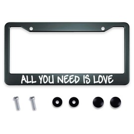 Smooffly Jesus Loves You Quote Personalise License Plate Frames Metal License Plate Frame Car Universal Accessories Stainless Steel Cars Decor Fits Standard US Vehicles Size 12.2 x 6.3 Inch