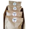 Kraft Paper Bags with Adhesive Labels for Anti-Hangover Kit, 50