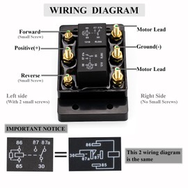 HOPUT Forward and Reverse Relay Module for Tarp or Winch Motor, Snow Plow & Lift Replaces 5541100 ATP0110, Six Terminal, Pack of 1