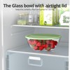 Quald Extra Large Glass Mixing Bowls Clear Glass Salad Cooking