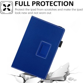 Pudiceva 11 11.5 Inch Android Tablet Case,Slim Folding Stand Cover for 10.5 "10.9" 11" 11.5" and All 10.5"- 11.5" Touchscreen Tablet Case with Stylus Pen Holder,Royal Blue