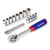 WORKPRO WP202585 3/8DR Socket Wrench Set, 12 Piece Set, 0.4