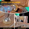 BEAUGIREW Drill Wire Brushes, 9 Pieces Brass Coated Wire Brush