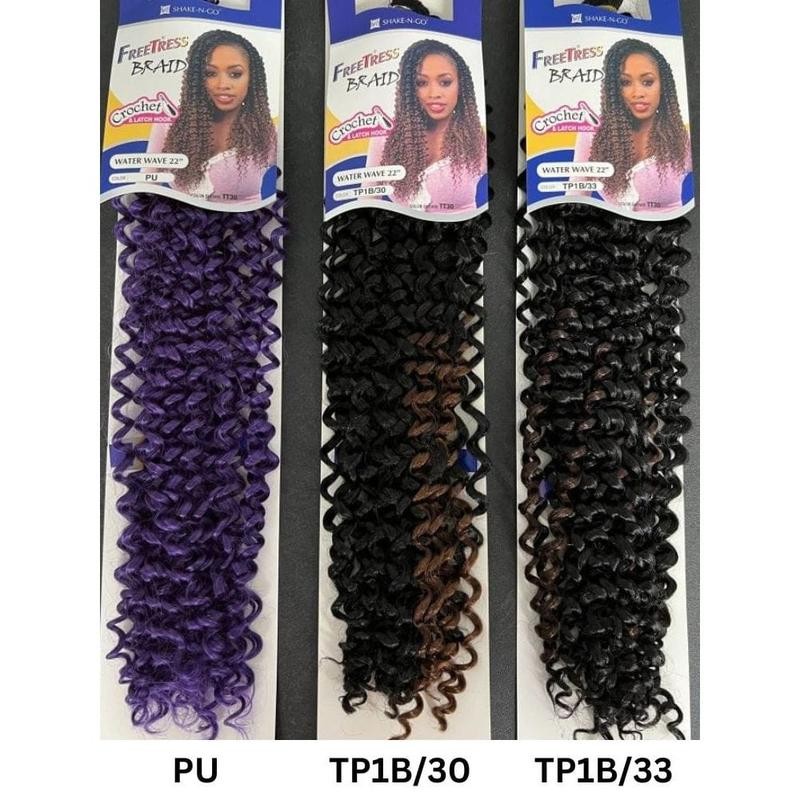 Freetress Braid Crochet Hair - Water Wave Bulk 22" -