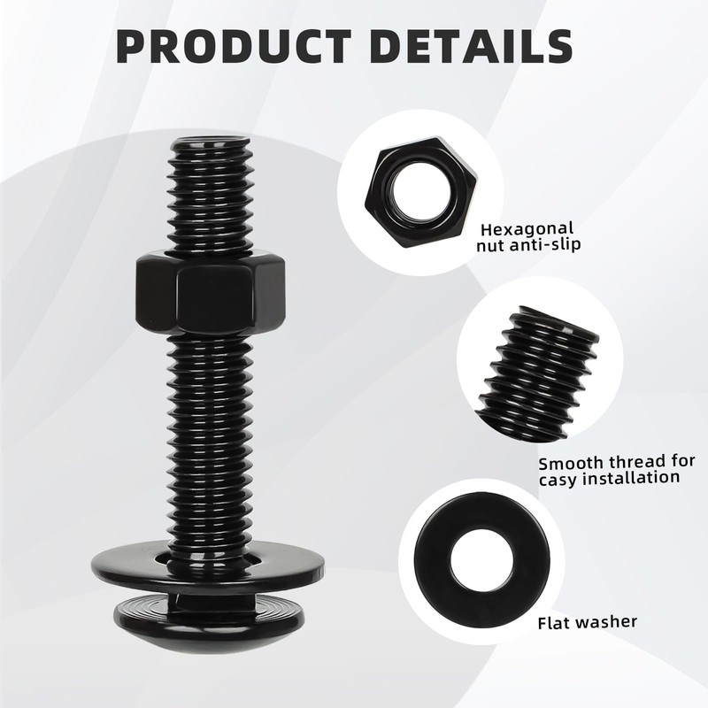 1/4-20 x 1-1/2" Carriage Bolt Kit, Stainless Steel 304 Carriage