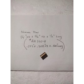 Oilite Bushing Bronze 1/4  x 5/16  x 1/2 long Bearing sleeve AA335-4 B45-4