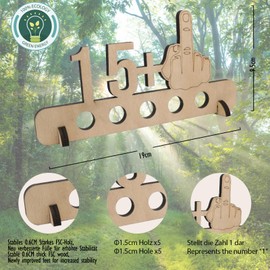 Sugeru Unusual Money Gifts 16th Birthday - 15+1 | Funny Funny Money Gifts Sign | Guest Book Gift | Wooden Deco for Anniversary Friends/Family/Man/Women Creative (16)