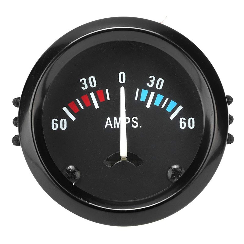 Ammeter Ammeter, Car Replacement Ammeter Meter, 12V 60-0-60 Universal 52MM/2"