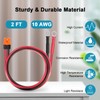 MOOKEERF XT60i to O Ring Terminal Cable 10 AWG 2FT