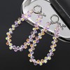 2pcs Crystal Phone Wrist Strap Phone Charm Chain Keychain Beaded