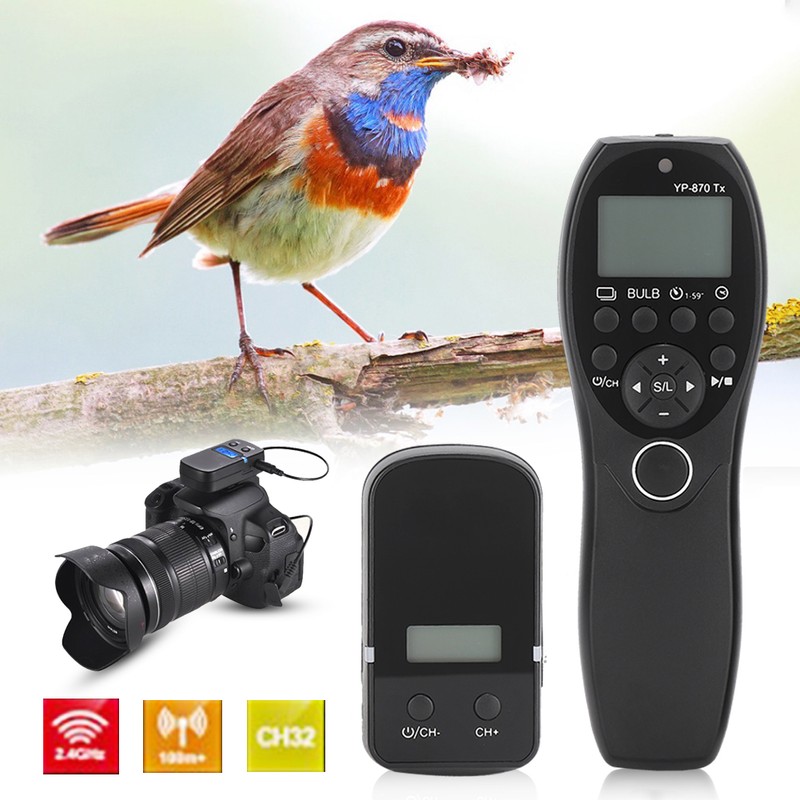 YouPro YP-870/E3 Ⅱ Wireless Timing Shutter Release Remote Control LCD