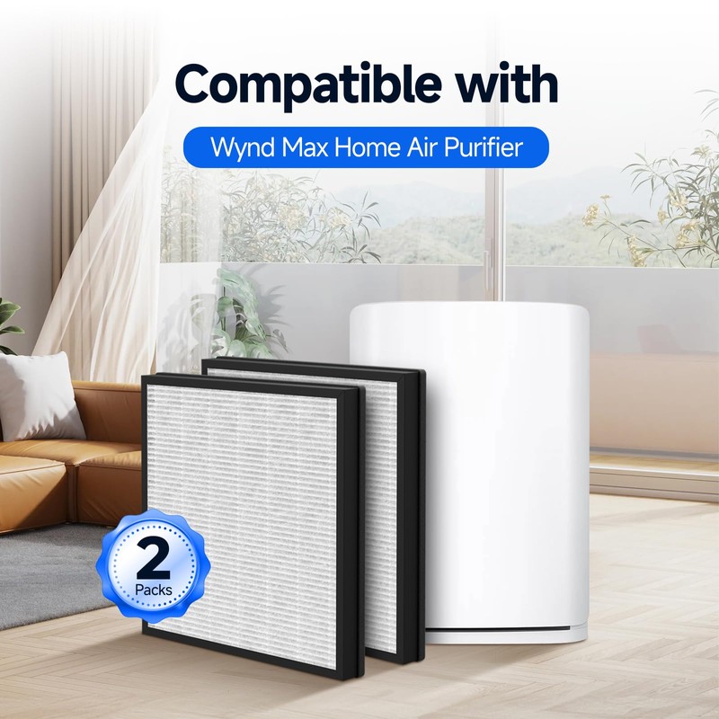Harebery 2 Pack Max V-Series Replacement Filter Compatible with Wynd