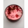 Handmade Pink Rose Quartz Crystal Love Spell Intention Candle with