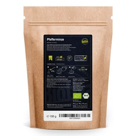 Biotiva Peppermint Tea Rough Cut Organic 200g (2x100g) - Mentha- piperita - Packed and controlled in Germany (DE-ECO-005)