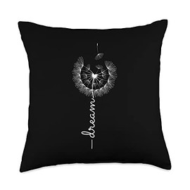 Dream Dandelion Flying Seeds Flower Summer Throw Pillow