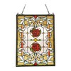 RADIANCE goods Floral Tiffany-Glass Window Panel 24" Tall