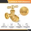 2-Pack HeSun Brass No-Kink Hose Bibb Valve, 3/4" MIP Inlet