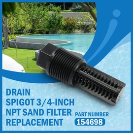 tsurghion 154698 Drain Spigot 3/4-Inch NPT Sand Filter Replacement Compatible with Pentair Tangelos Triton II Pool and Spa Sand Filter, Fits TA30 TA50D TR140 TR50