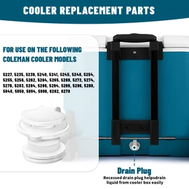 Repuesto de tapón de drenaje para Coleman, kit de enchufe de drenaje estándar de 1 pulgada, piezas de repuesto para enfriador Coleman 5227, 5235, 5239, 5240, accesorios para enfriador, paquete de 2
