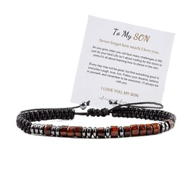 To My Son Bracelet, Morse Code I Love You bracelet for Son,Gifts for Son From Mum Dad