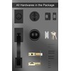 goldenwarm Front Door Handle and Deadbolt Set, Black Front Door