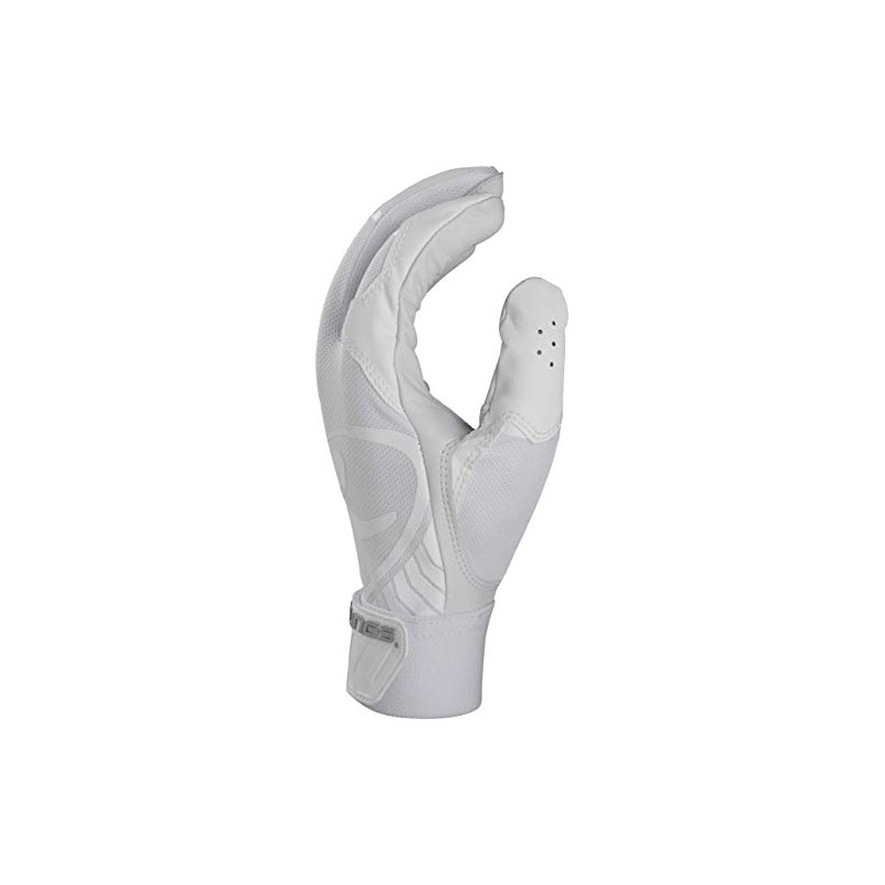 Rawlings Unisex Adult BR51BG-W-90 Baseball Batting Gloves, White, Large
