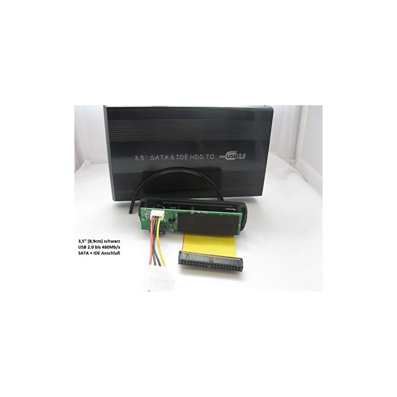 KesCom External USB Hard Drive Enclosure Metal 3.5 Inch (8.9
