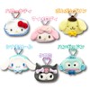 Tanayama Shoji 63202404 Mini Face Pouch with Carabiner, Pom Pom