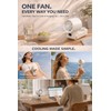 Portable Handheld Fan with Cooling Plate, 199-Speed Stepless Control, 3-in-1