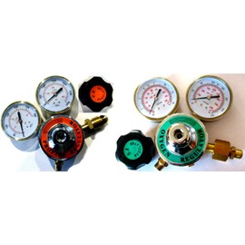 Devardi Glass Propane & Oxygen Torch Regulators, Lampworking 3" Gauges