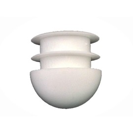 7/8" Round Insert Chair Leg Glide Protectors | White | Pack of: 25