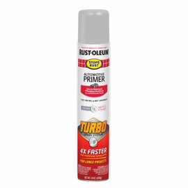 Rust-Oleum 393379 Stops Rust Turbo Automotive Primer Spray, 24 oz, Flat Light Gray