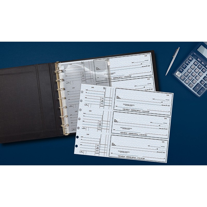 Better Office Products 7 Ring Executive Check Binder with Zipper