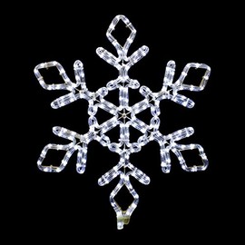 Brilliant Brand Lighting 21 Inch Cool White LED Rope Light Snowflake Motif v3