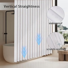 SK Studio Magnetic Door Curtain, Thermal Curtain Against Cold and Heat Folding Curtain Room Divider with Eyelets for Bedroom, Room, Living Room, White, 112 x 195 cm