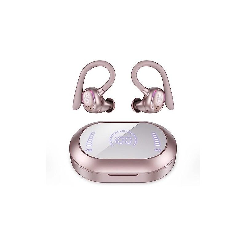 ORZ Audífonos inalámbricos, Bluetooth 5.3, Hi-Fi Estéreo Cascos, Pantalla LED,