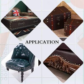 Upholstery Tacks 100PCS 7/16" Antique Round Head Furniture Nails Decoration Thumb Pushpins for Upholstered Furniture,Cork Board,DIY Projects,Home Decor (Gold)