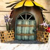 Metal Fairy Sunflower House Outdoor Garden Patio Sculpture Decorative Ornament