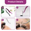 2PCS Eyelash Extension Tweezers, Stainless Steel Lash Tweezers with Comb,