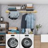 Fobule 48” Gold Wall Mounted Clothes Rack, Industrial Pipe Iron