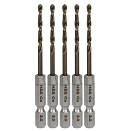 SK11 Hex Shaft Co Stainless Drill Standard 5 Piece Set 0.12 inches (3.0 mm)