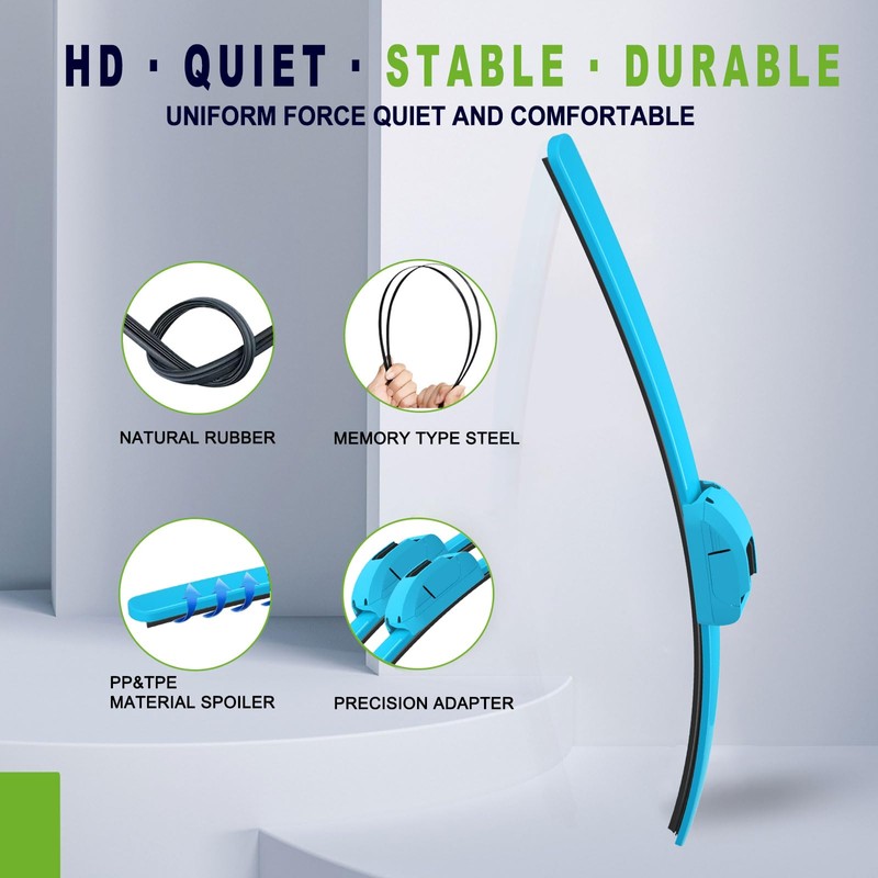 OEM QUALITY 26" + 17" PARRATI Premium All-Season Blue Windshield