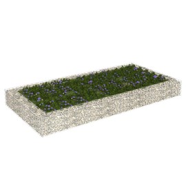Gabion Raised Bed Silver Galvanized Steel Large Heavy Duty, Gardening, Pots & Planters, 151312