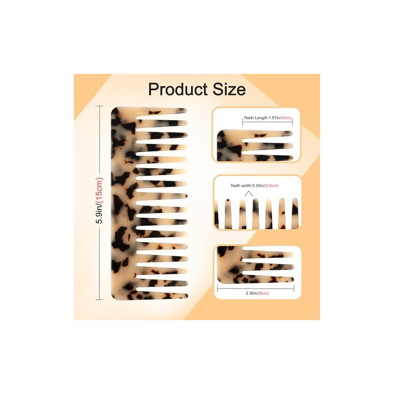 TaShow- MATERIALES FIABLES Los peines de dientes anchos de color