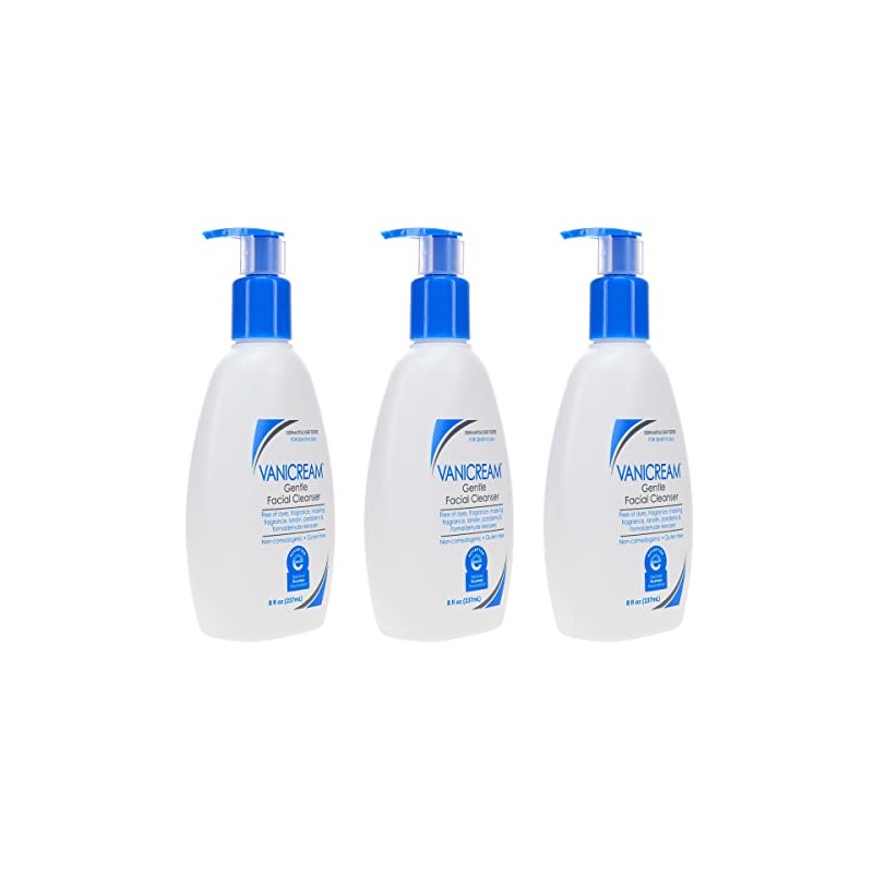 Vanicream Gentle Facial Cleanser for Sensitive Skin with Pump Dispenser,